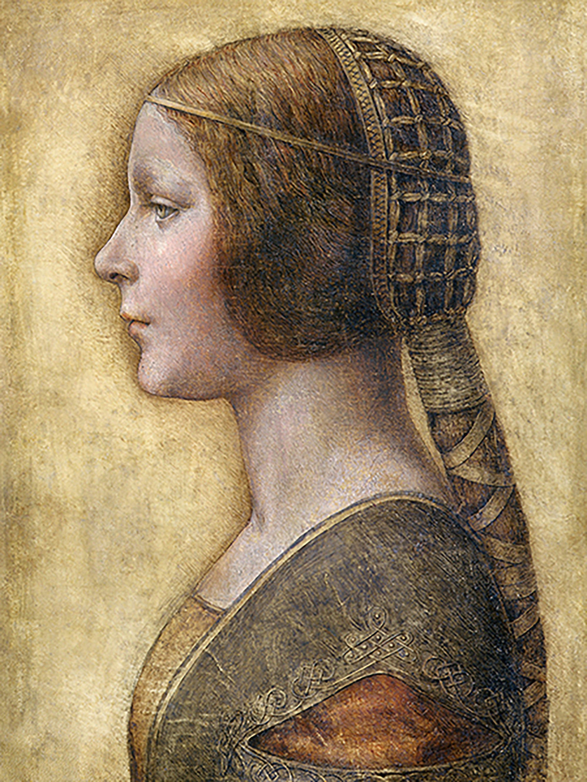 Perfil de una mujer joven, 1495