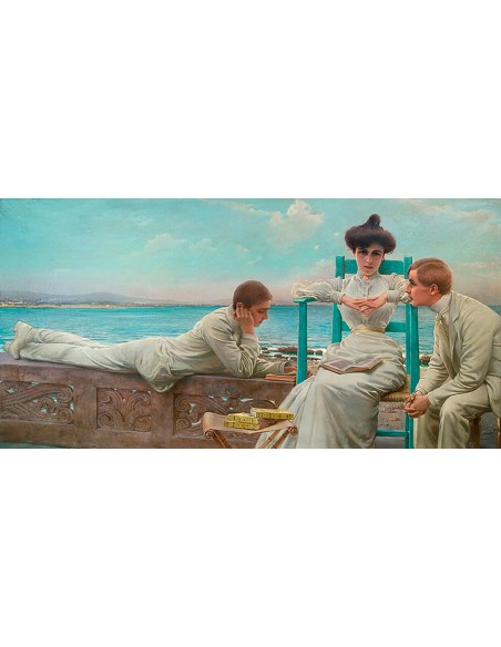 Leyendo junto al mar