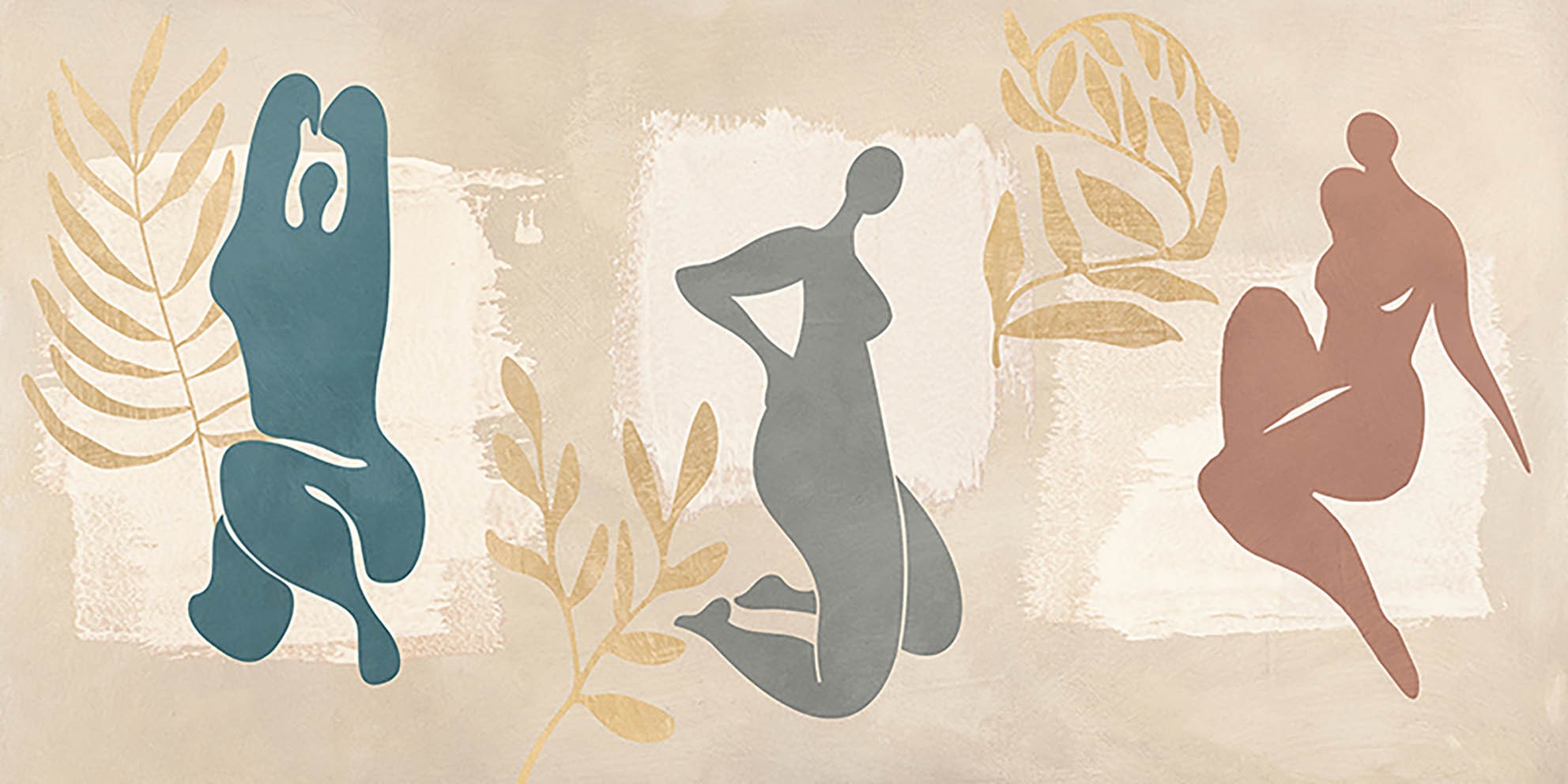 Tres estudios sobre la belleza femenina (hojas)