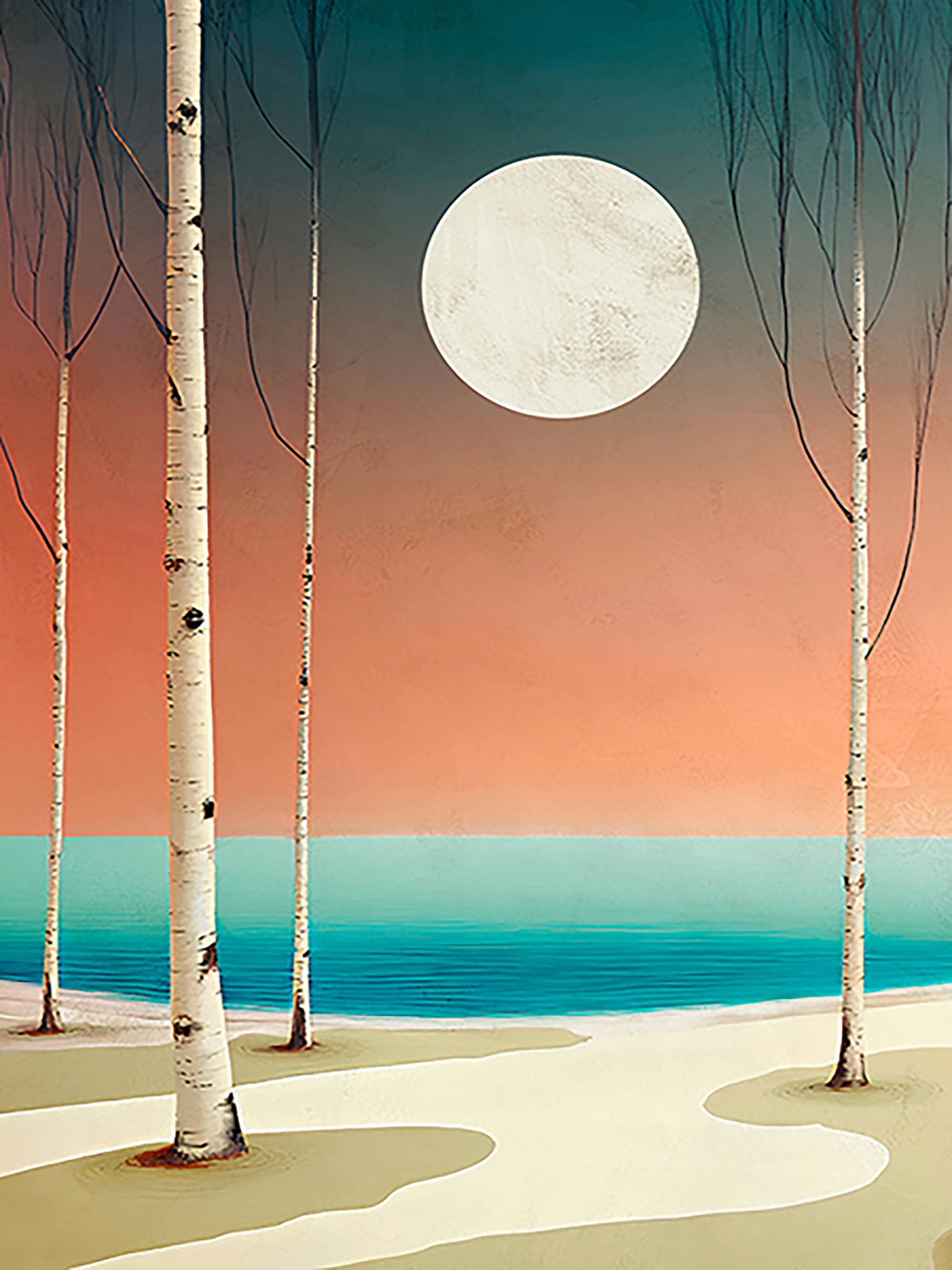 Calma a la luz de la luna (detalle)