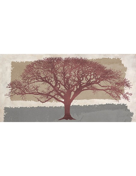 Árbol de Borgoña sobre fondo abstracto