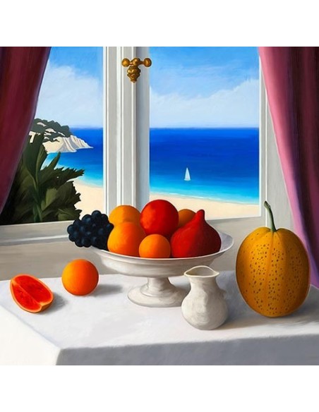 Naturaleza muerta y ventana I (detalle)