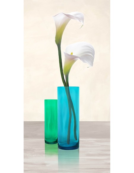 Calas en jarrones de cristal I