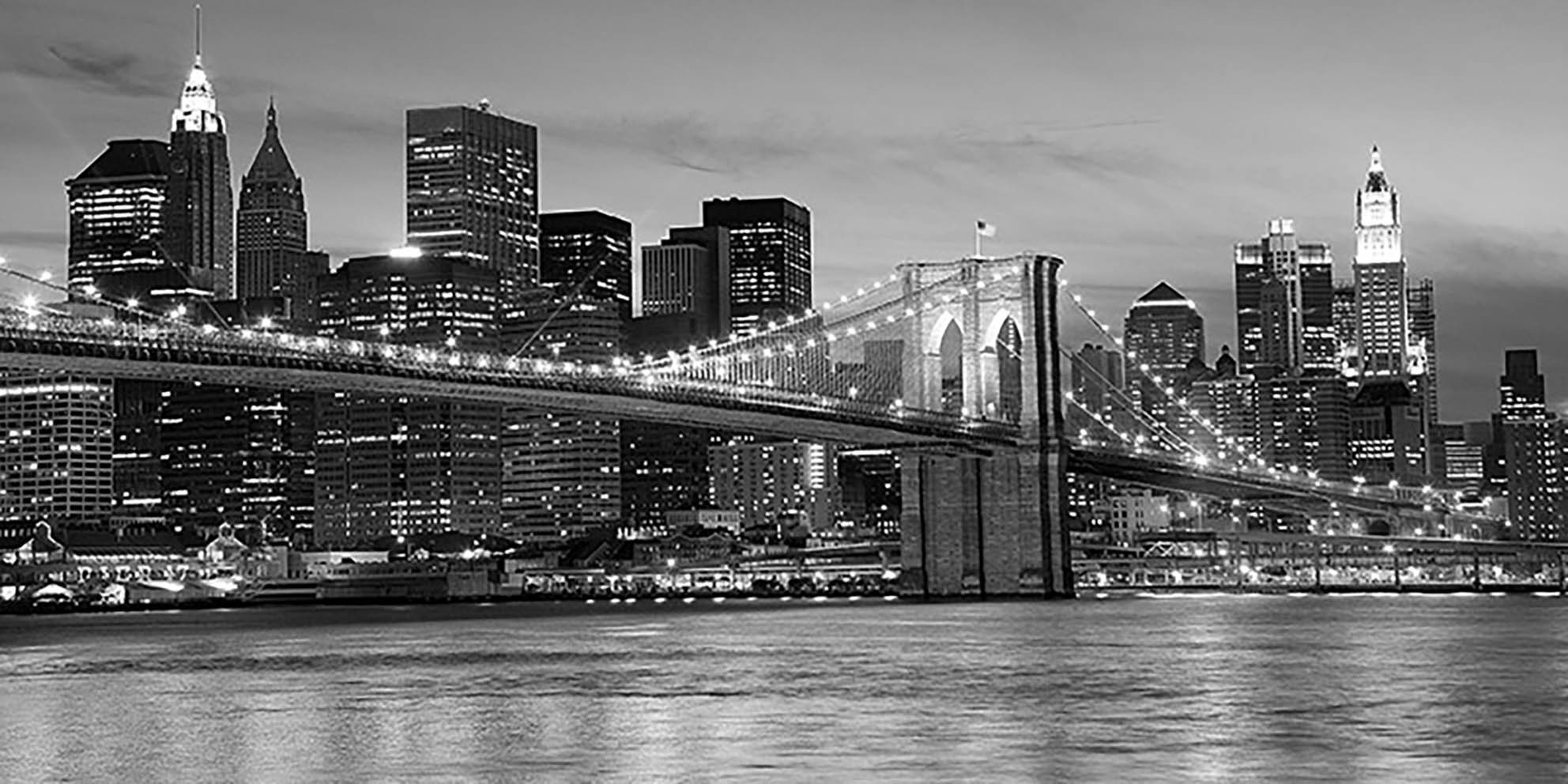 Puente de Brooklyn de noche