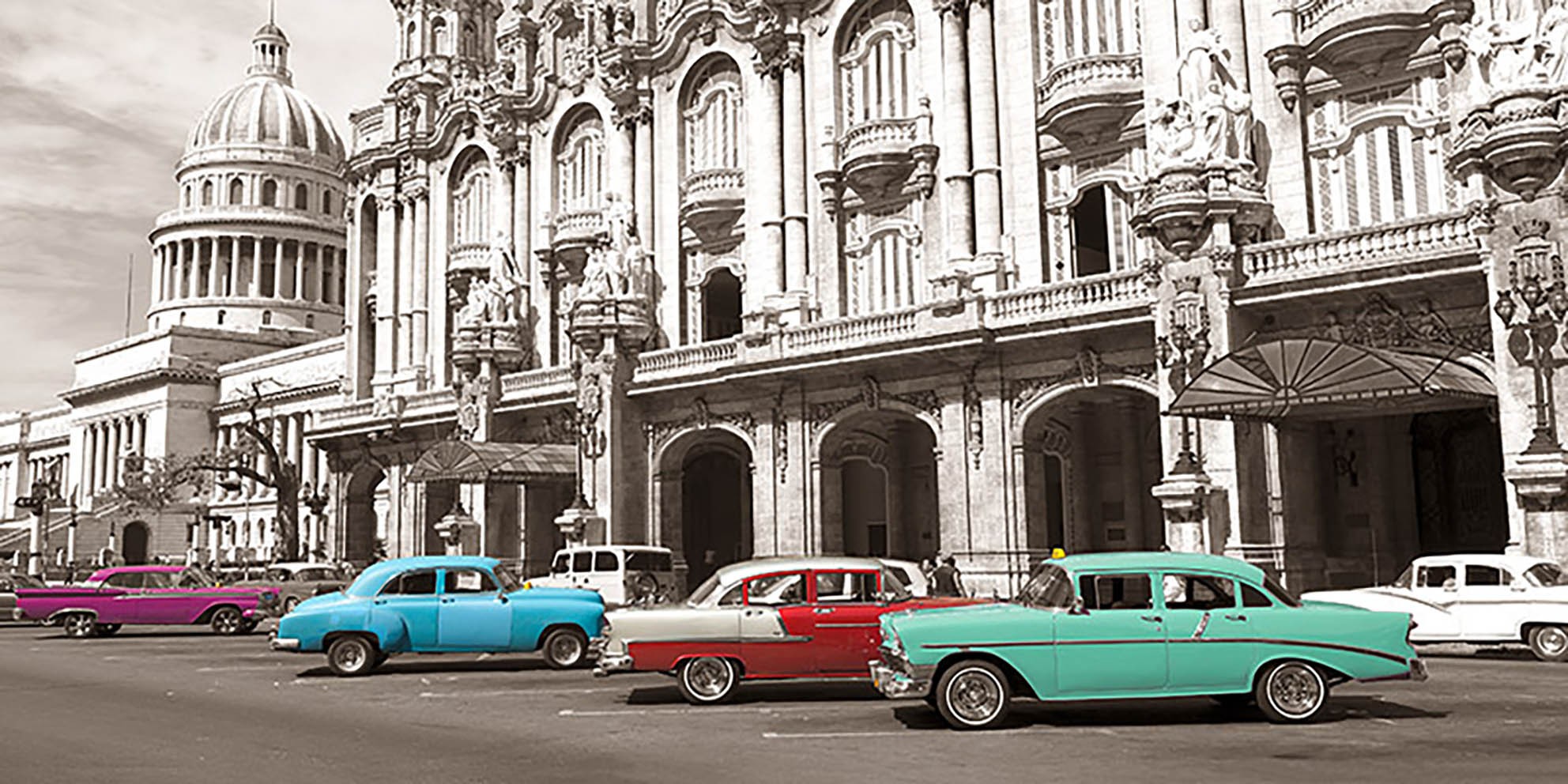 Autos antiguos americanos en La Habana, Cuba