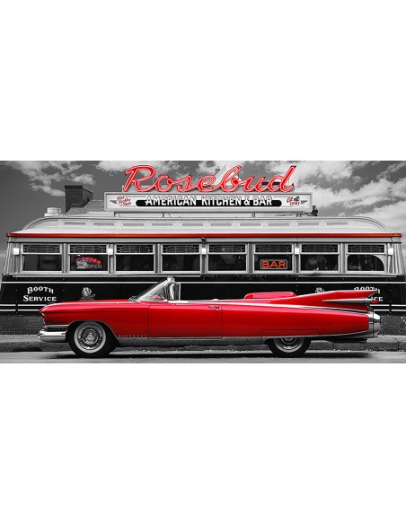 Belleza y restaurante vintage (rojo)