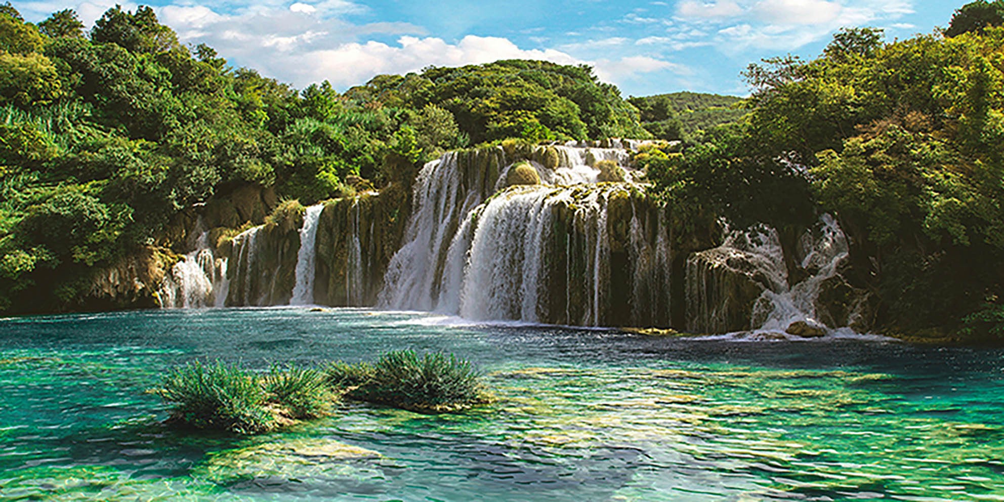 Cascada en el Parque Nacional Krka, Croacia