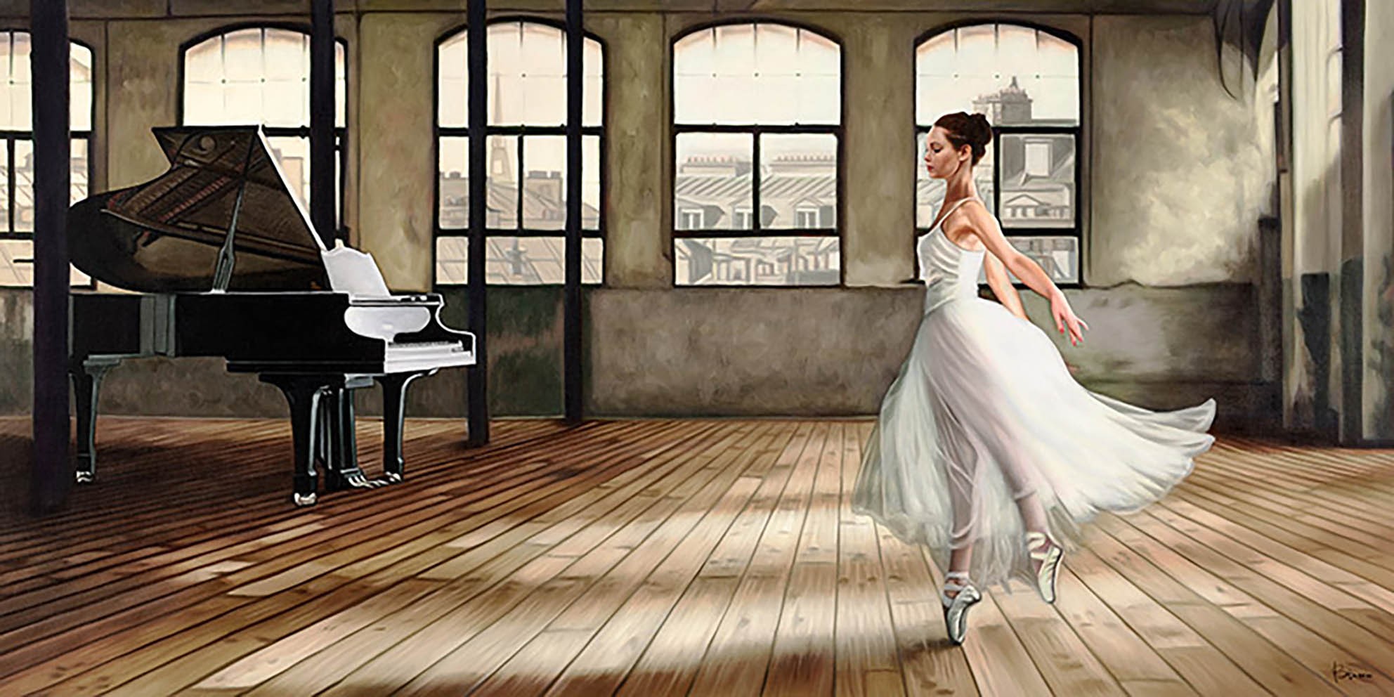 Bailarina con luz tenue