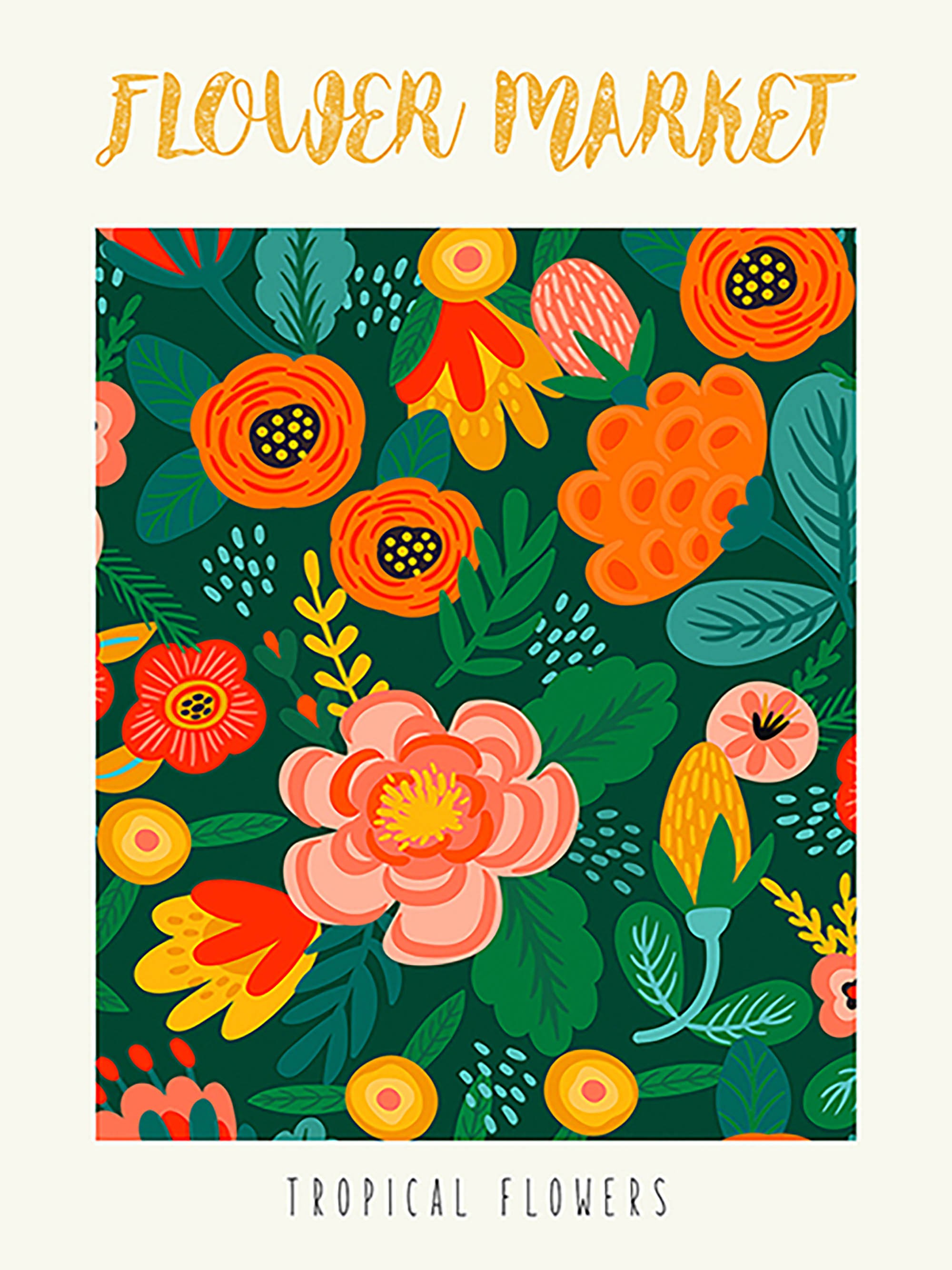 Mercado de flores: flores tropicales