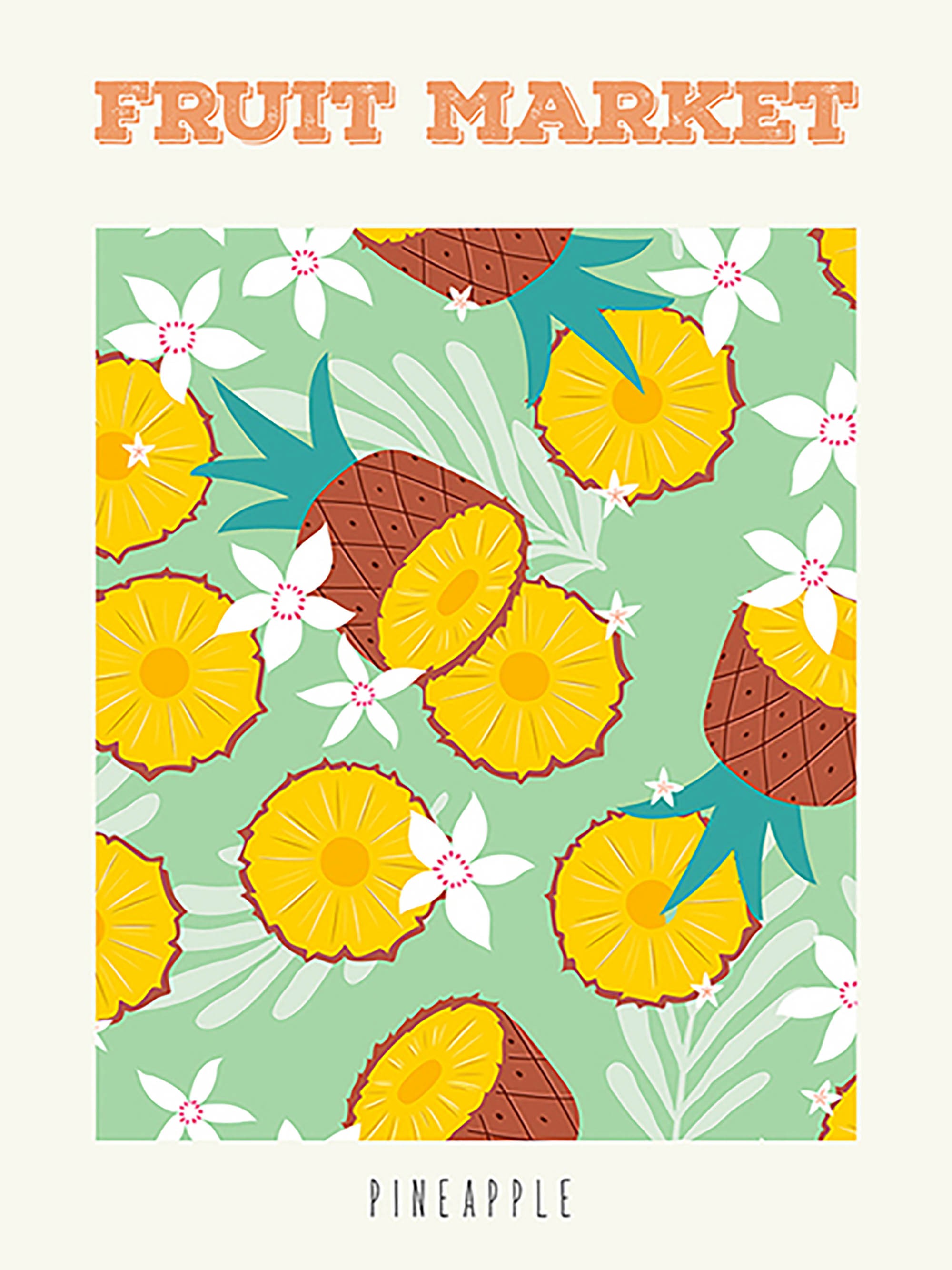 Mercado de frutas: Piña