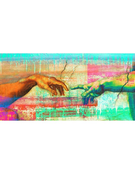 La creación de Adán 2.0 de Miguel Ángel (detalle)