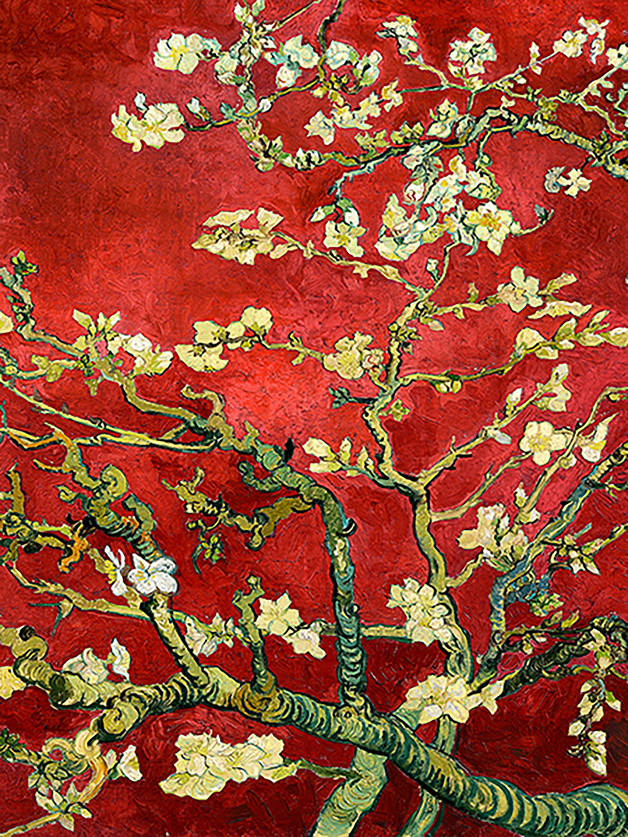 Van Gogh Deco  Almendro en flor (variación roja, detalle)