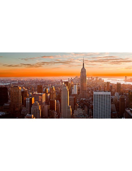 Puesta de sol sobre la ciudad de Nueva York