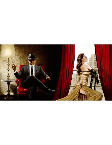 Corbata negra, tacones altos