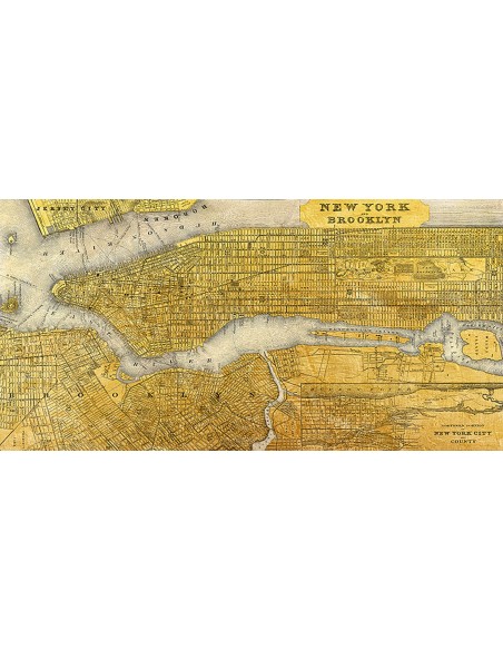 Mapa dorado de Nueva York