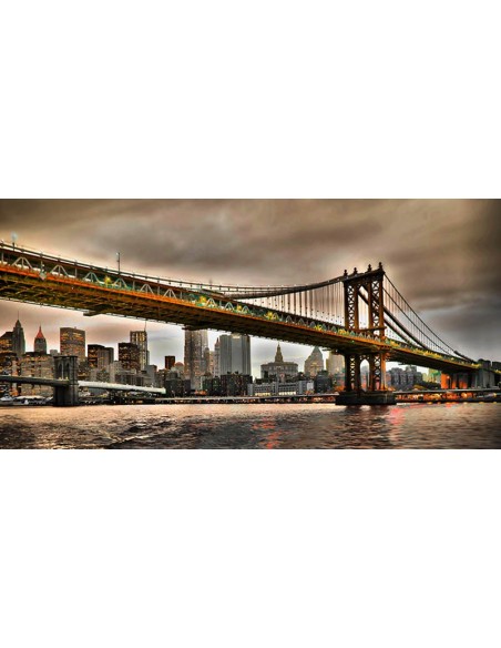 Puente de Manhattan y horizonte de la ciudad de Nueva York, NYC