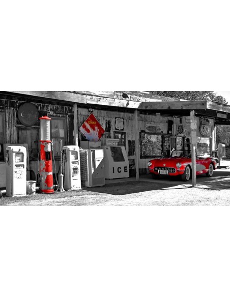 Gasolinera antigua en la Ruta 66