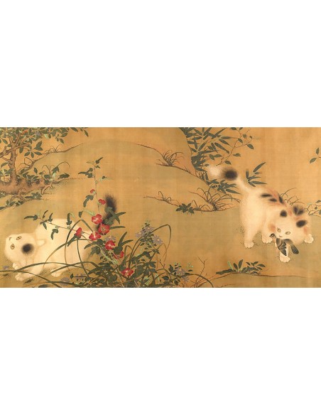 Juego de primavera en un jardín Tang