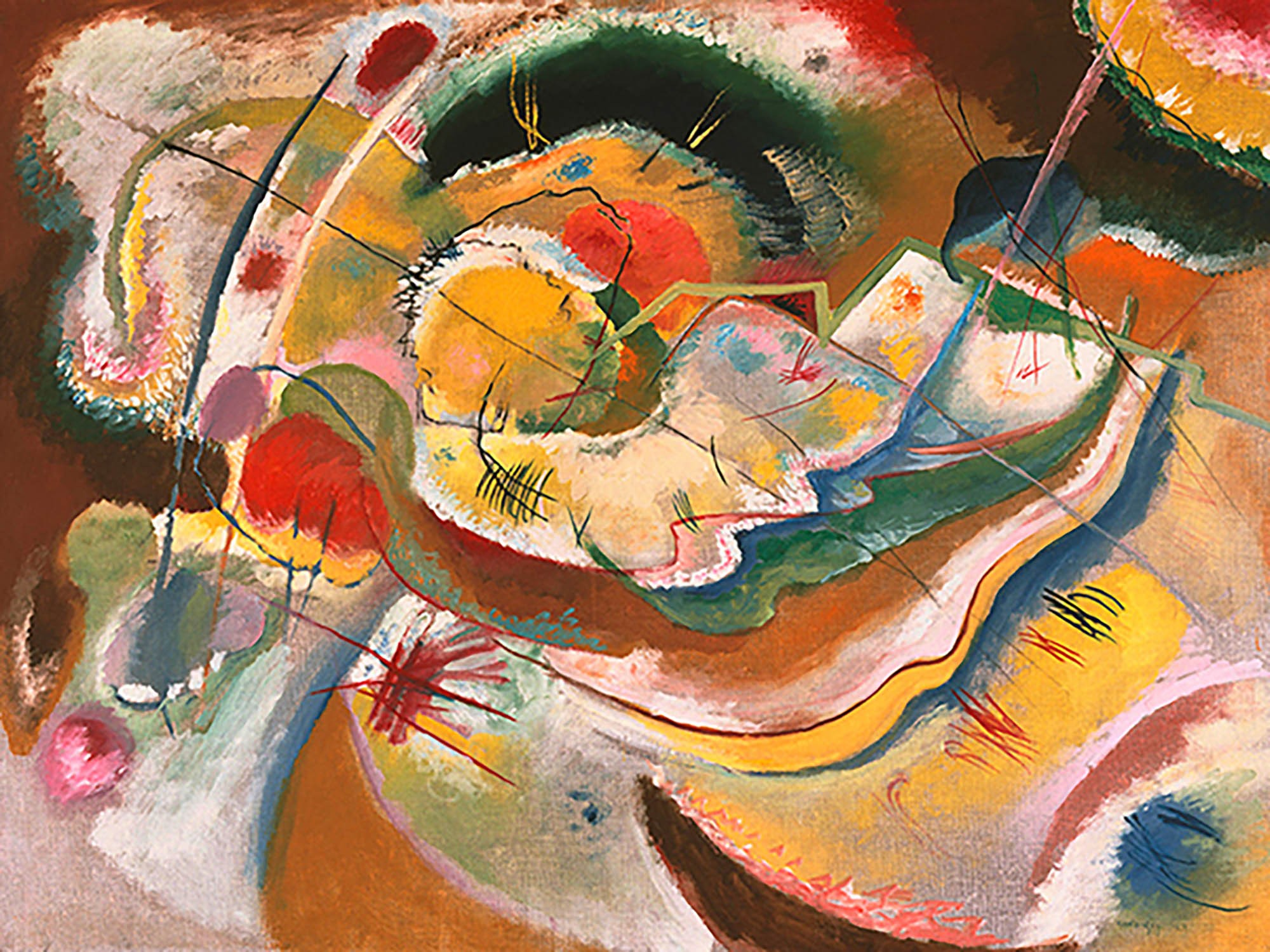 Pequeño cuadro con amarillo (Improvisación), 1914