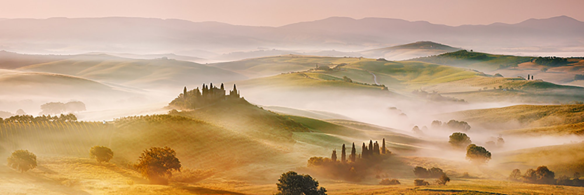 Panorama de Val d'Orcia, Siena, Toscana