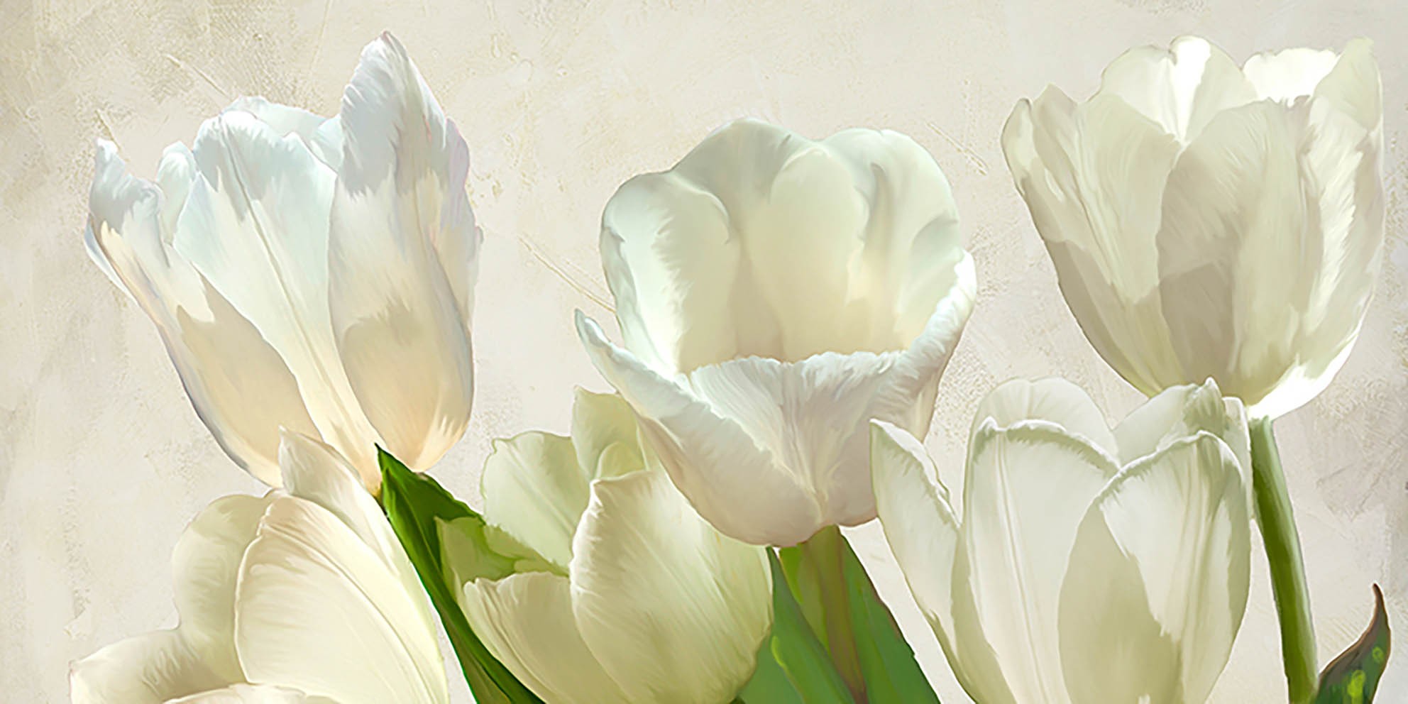 Tulipanes blancos (detalle)