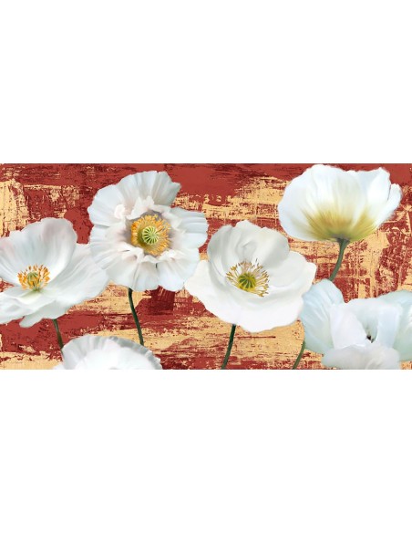 Amapolas lavadas (rojas y doradas)