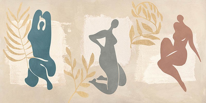 Tres estudios sobre la belleza femenina (hojas)