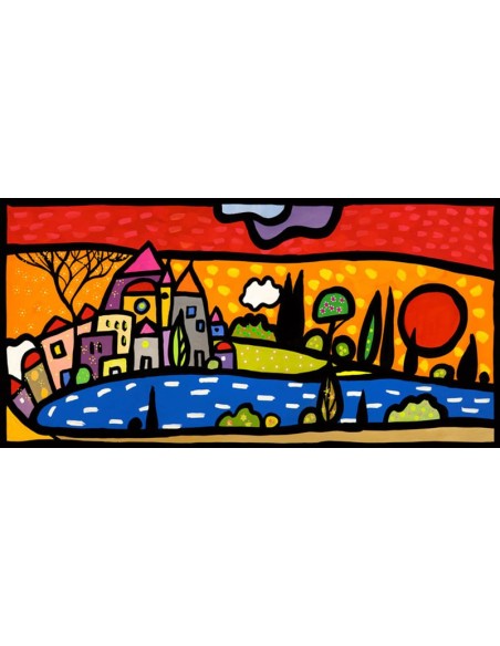 Puesta de sol en el lago