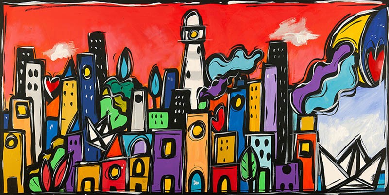 La metrópolis que respira colores