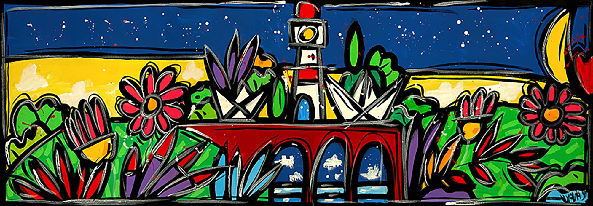 El mar más allá del puente