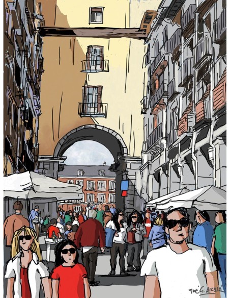 Entrada Plaza Mayor, Madrid