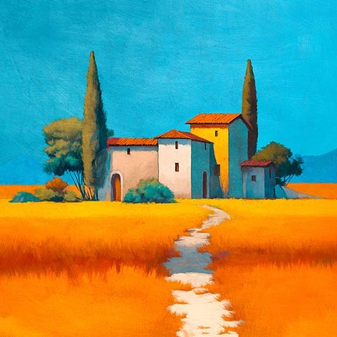 Hacia la casa de campo