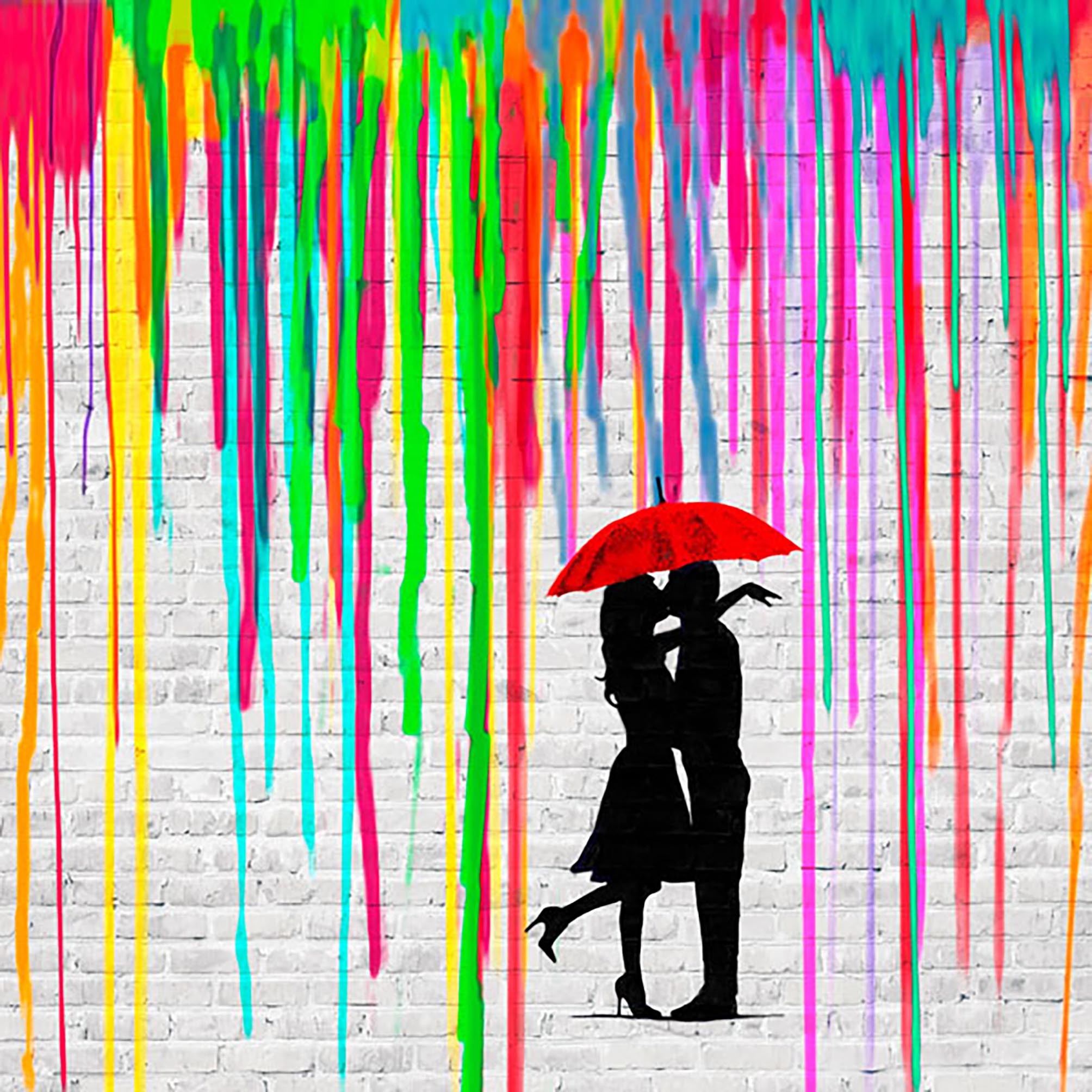 Romance bajo la lluvia (detalle)