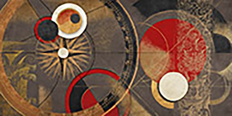 Órbitas espaciales (rojas)