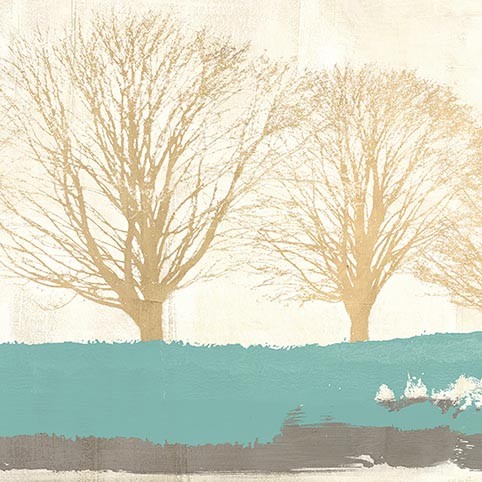 Líneas de árboles de oro