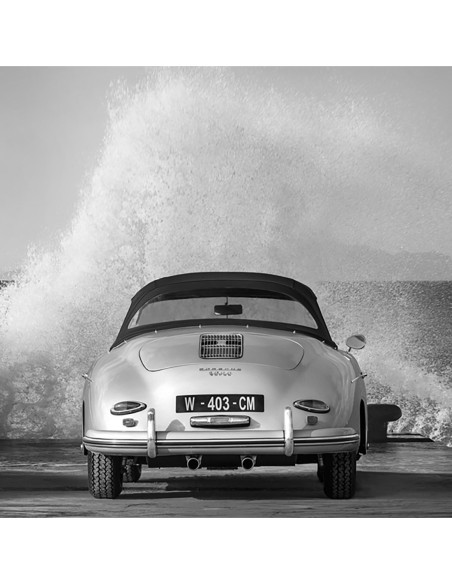 Olas del océano rompiendo sobre bellezas vintage (detalle 1)