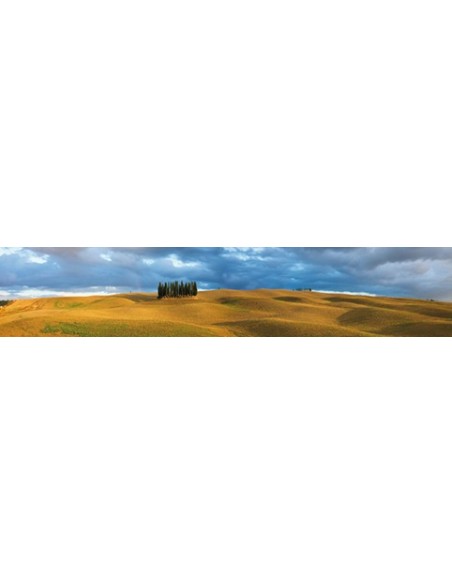 Clouds over hills in Tuscany detail