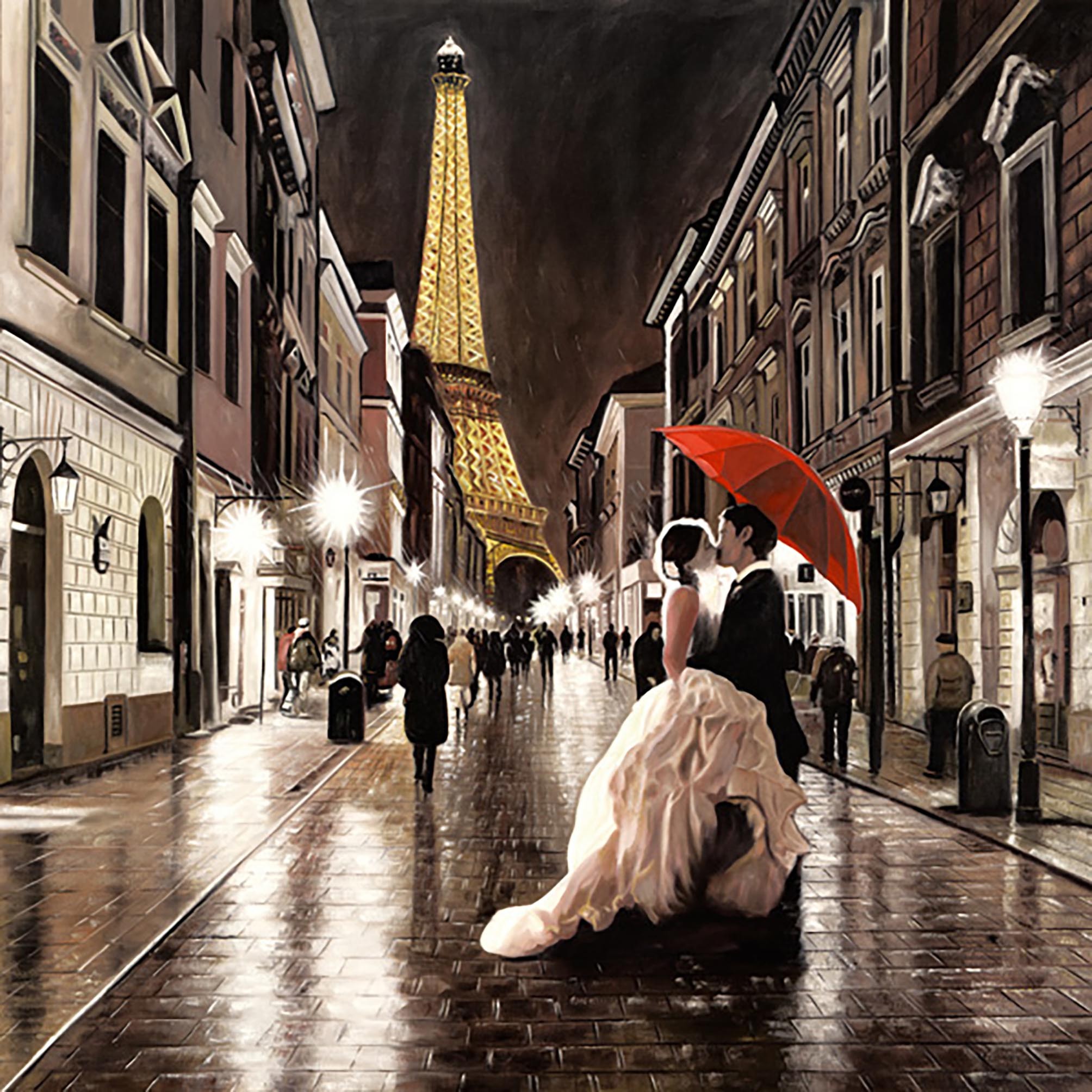 Besos en el puente de Brooklyn (detalle)