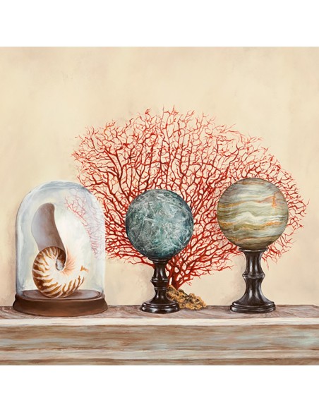 Flores y jarrones aguamarina I