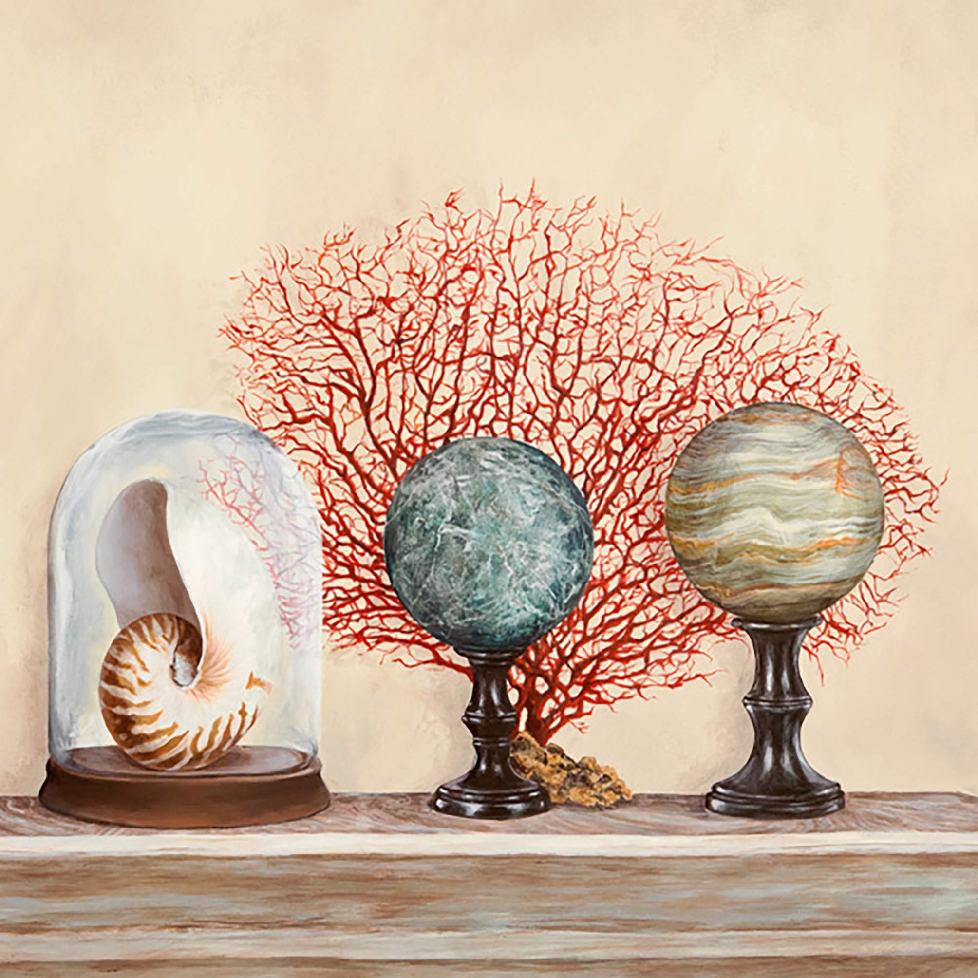 Flores y jarrones aguamarina I