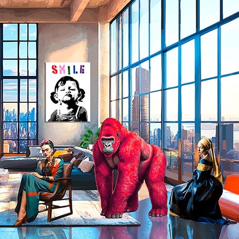 Surrealoft, En casa de las chicas (detalle)