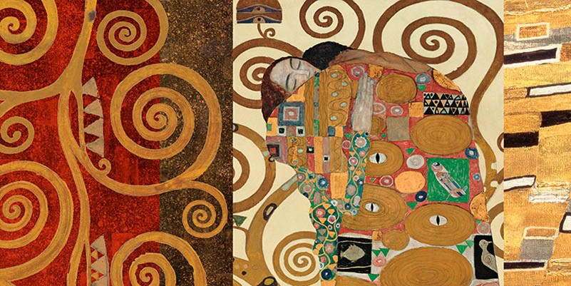 Patrones de Klimt - El abrazo (Oro)