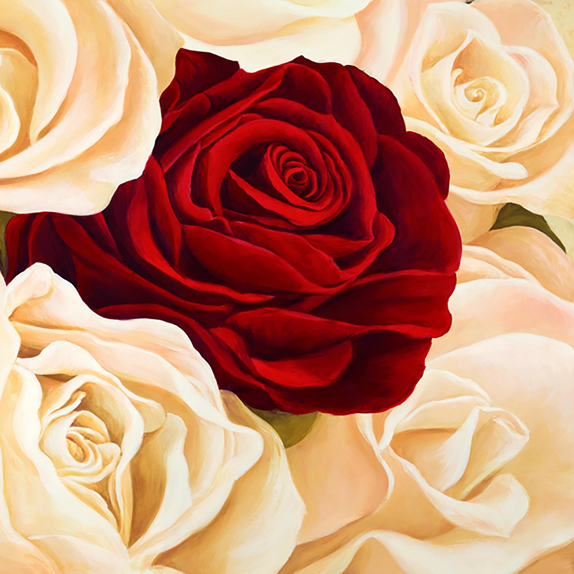 Composición de rosas (detalle)