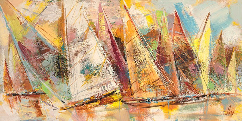 Motos de vela en una regata