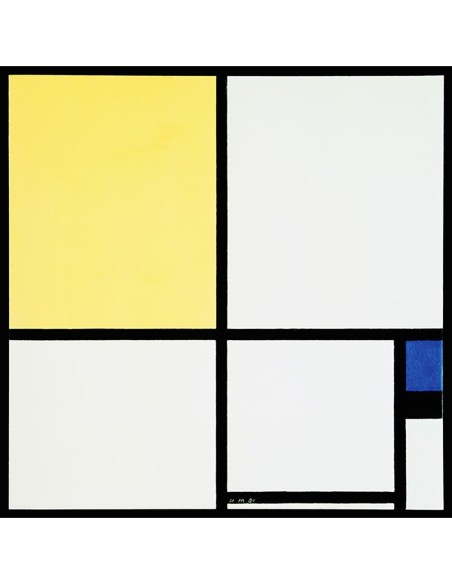 Composición con azul y amarillo