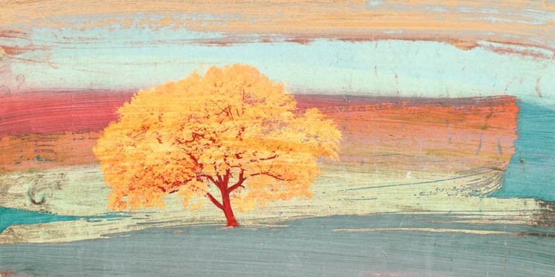 Paisaje de árboles n.° 3 (azul)