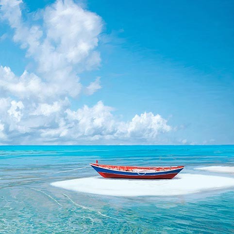 Barco en la orilla (detalle)