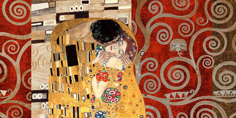 Patrones de Klimt - El beso (oro)
